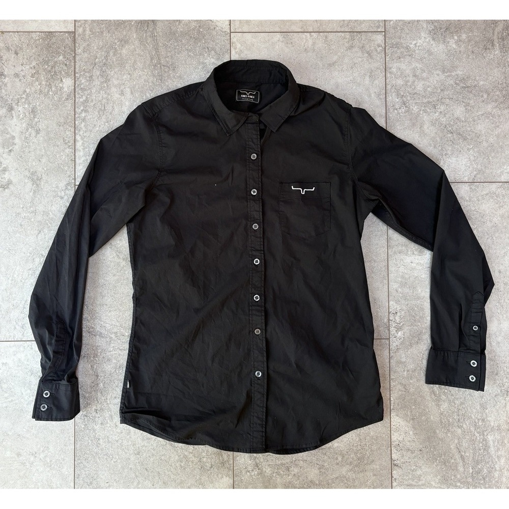 Kimes Ranch Ladies KR Team Shirt Black Women's XL Long Western Rodeo Workwear